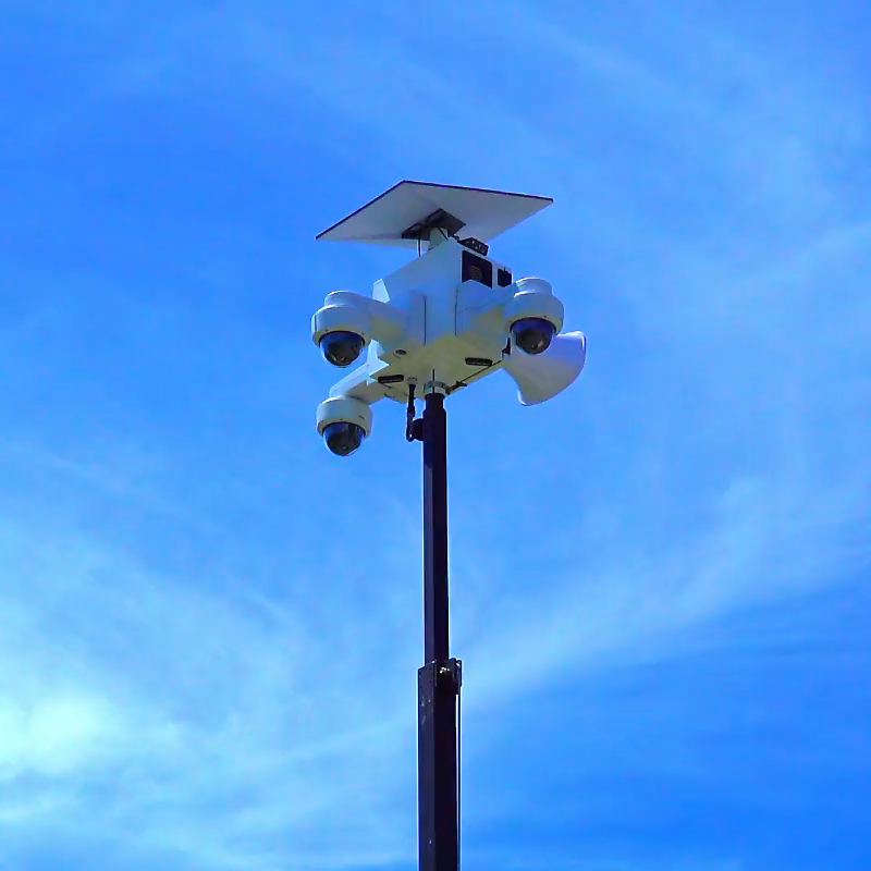 Flex Security mobile trailer provides 24/7/365 surveillance and protection